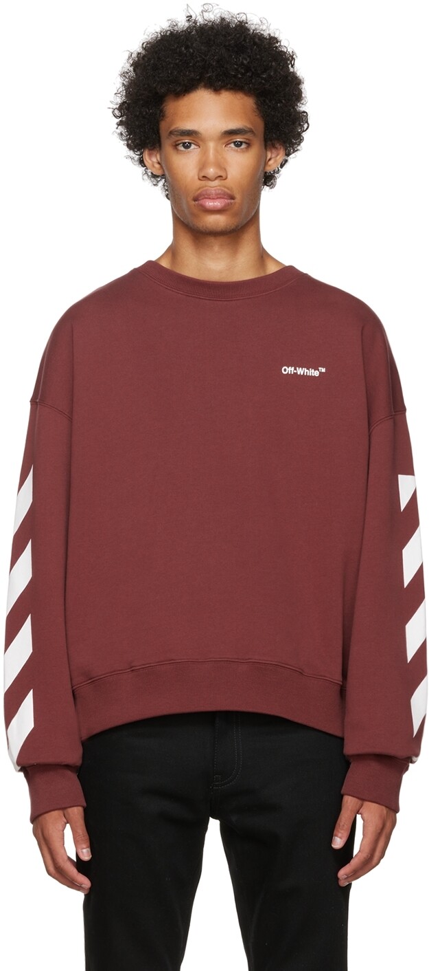 

Бордовый свитшот Diag Off-White