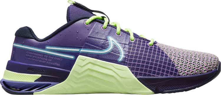 Кроссовки Nike Metcon 8 AMP 'Deep Purple Barely Volt', фиолетовый - фото