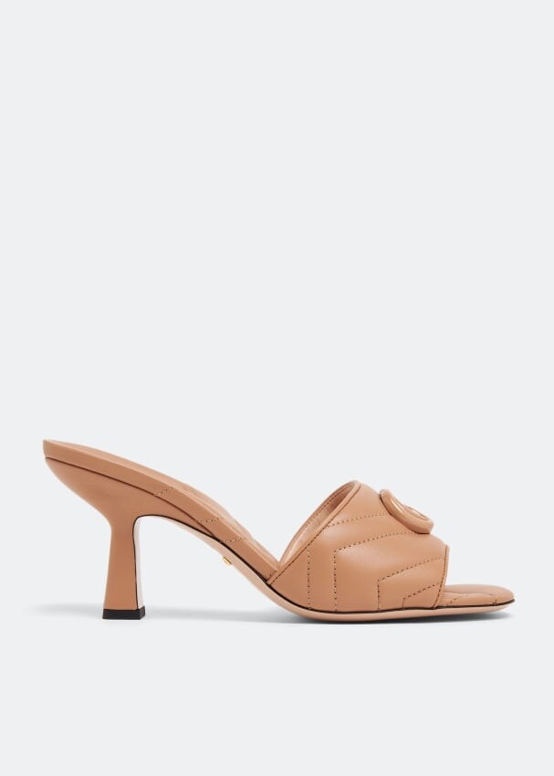 

Сандалии GUCCI Double G slide sandals, бежевый