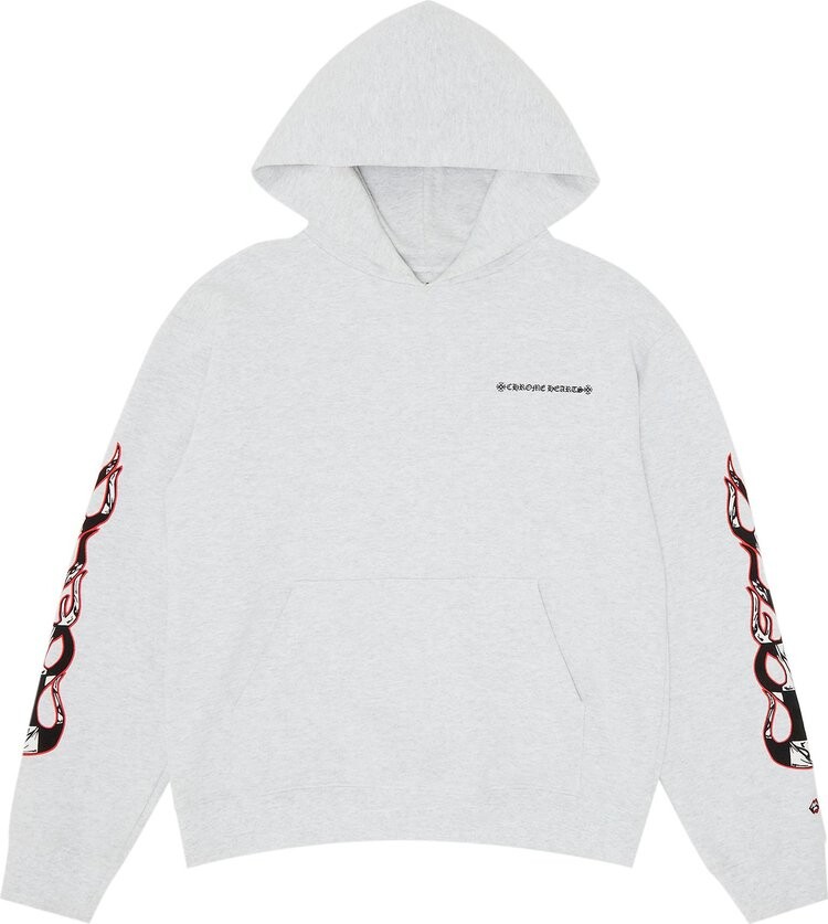 

Худи Chrome Hearts x Matty Boy Flames Hoodie 'Heather Grey', серый