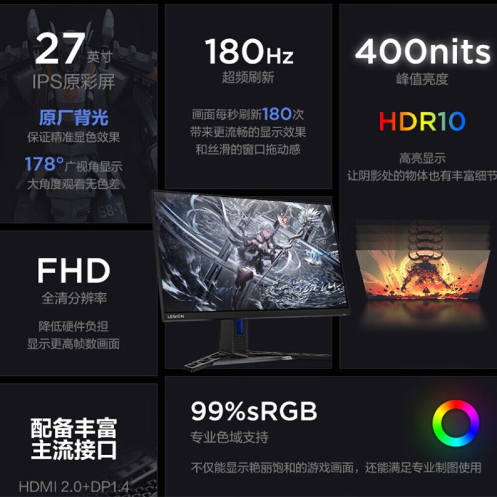 

Монитор игровой Lenovo Savior Gaming Y27-30 27" 180 / 280Гц