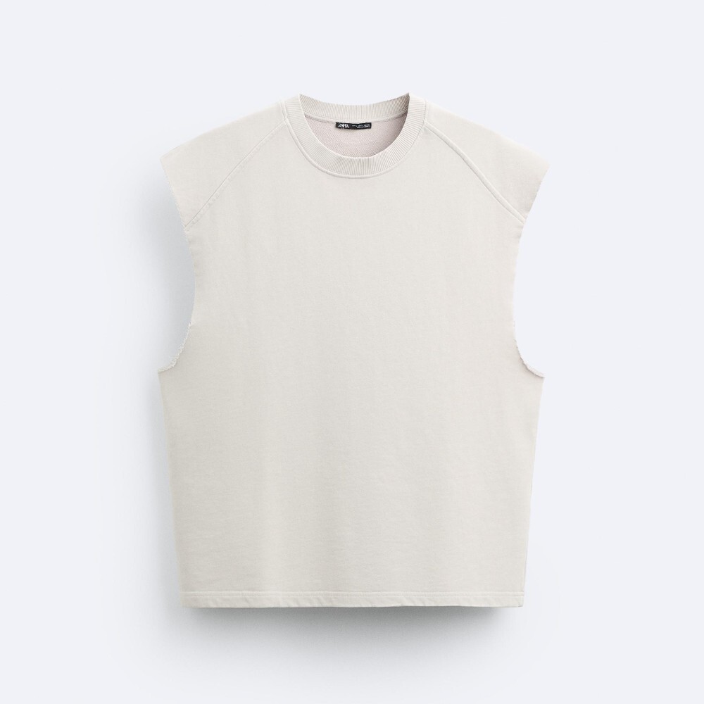 

Футболка Zara Tank With Label, серый