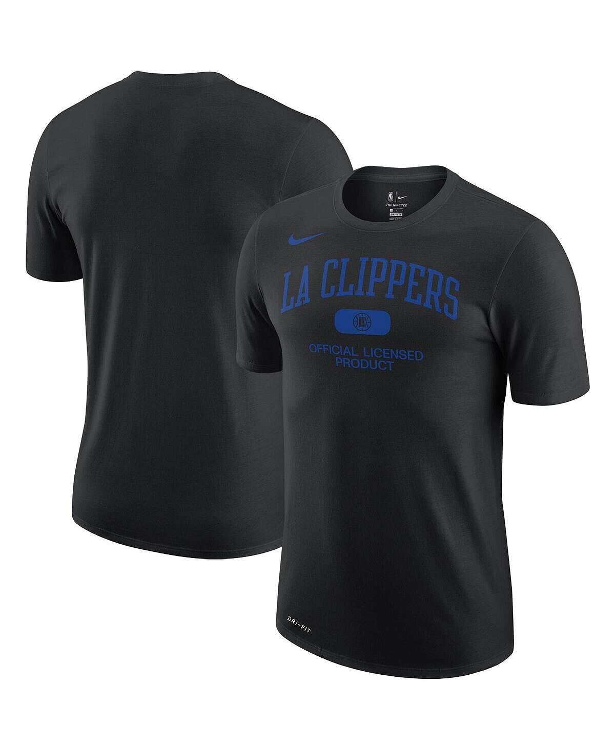 

Мужская черная футболка la clippers essential heritage performance Nike, черный