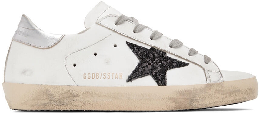 

SSENSE Эксклюзивные белые блестящие кроссовки Superstar Golden Goose