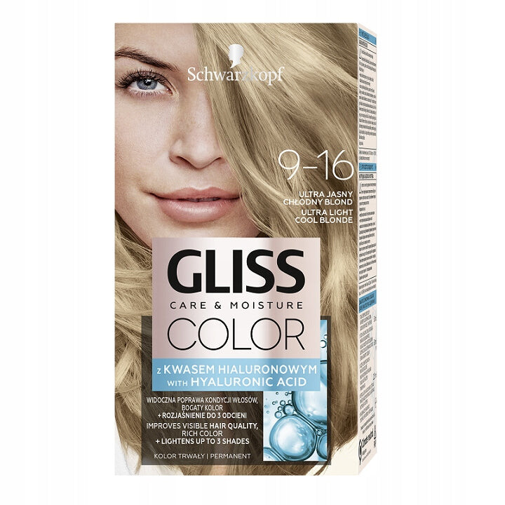 

Schwarzkopf Крем-краска для волос Gliss Color 9-16 Ультрасветлый Холодный Блонд