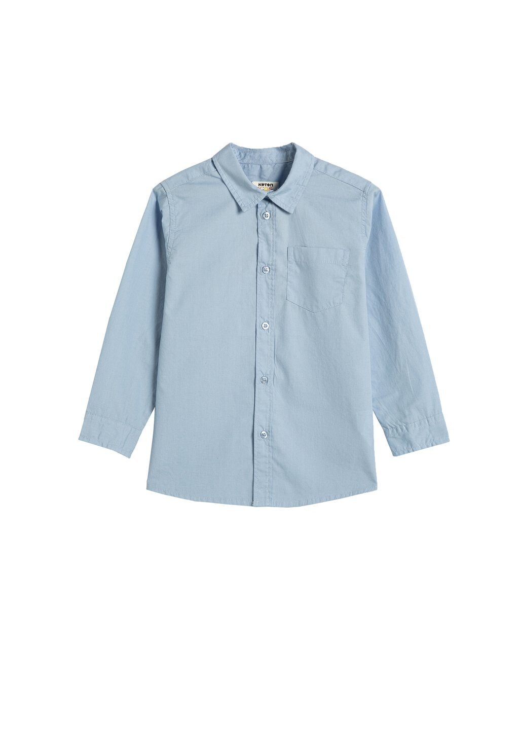 

Рубашка POCKET DETAIL LONG SLEEVE CLASSIC NECK Koton, цвет blue