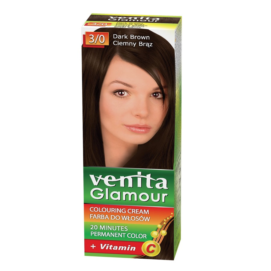 Venita Краска для волос Glamour 3/0 Темно-русый