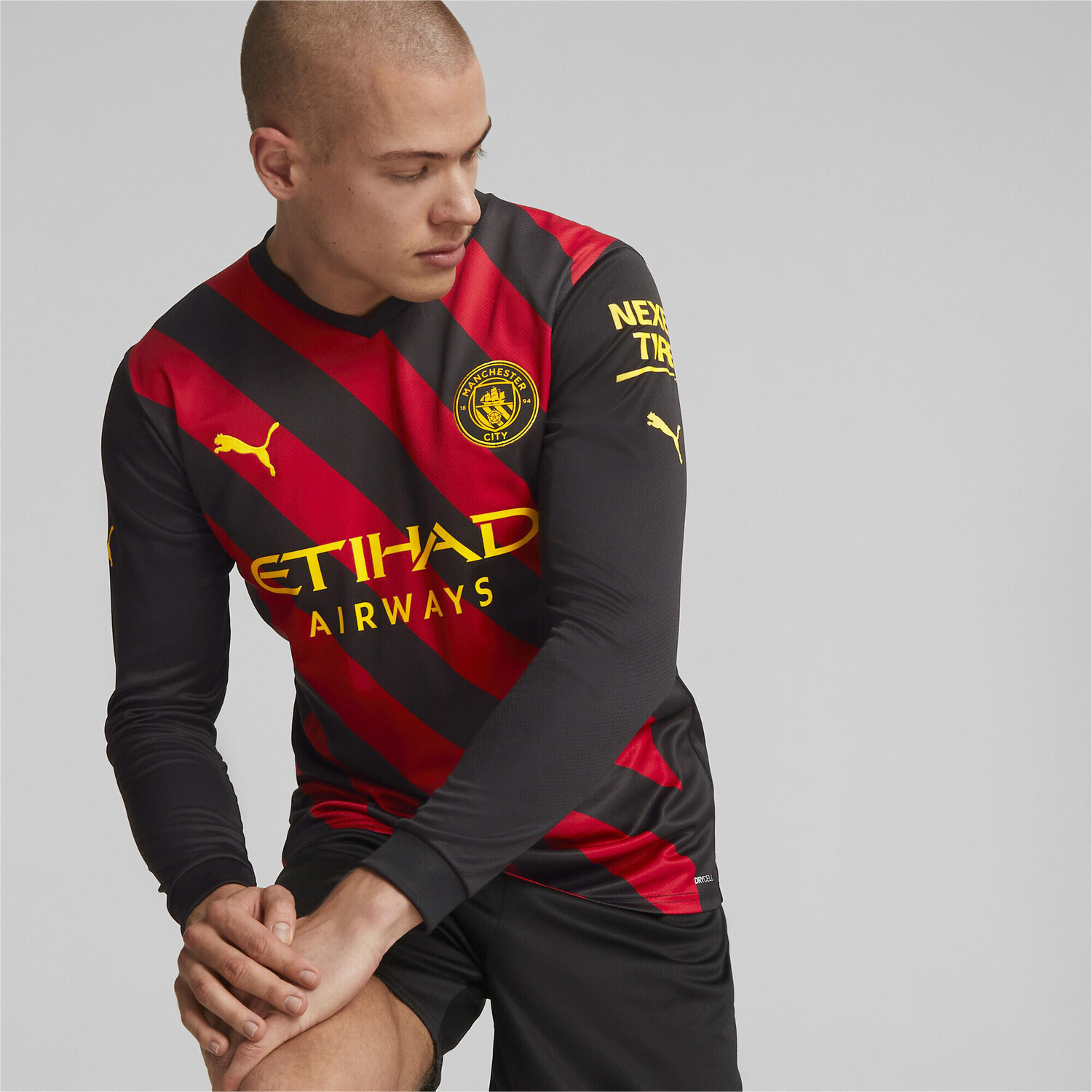 

Футболка с длинным рукавом Puma 22/23 Away, черно-красный