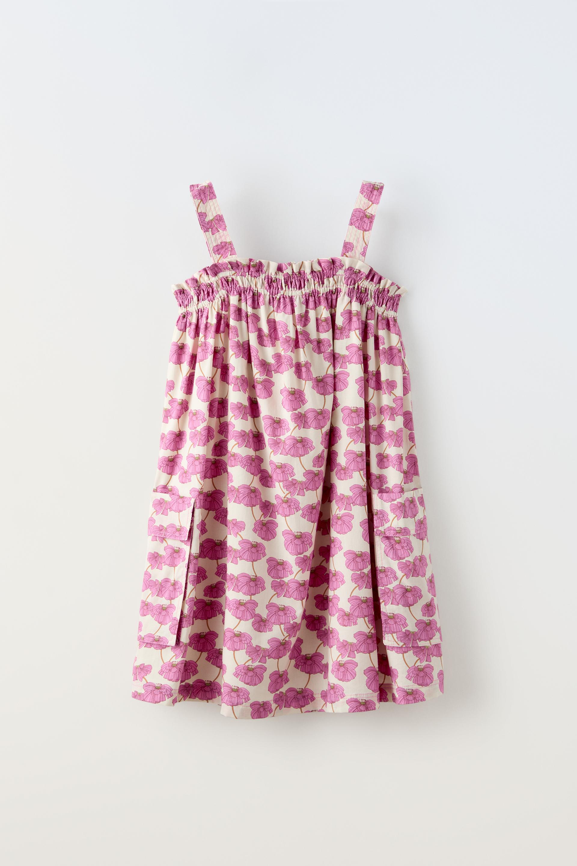 Платье Zara Floral, розовый