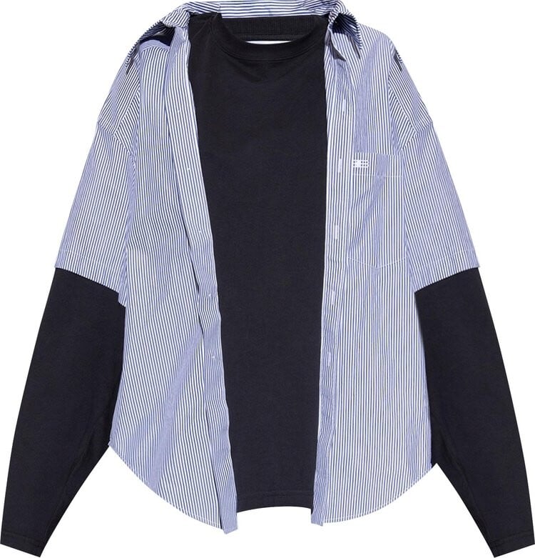 

Рубашка Balenciaga Trompe-L'Œil Shirt 'Blue/White', синий