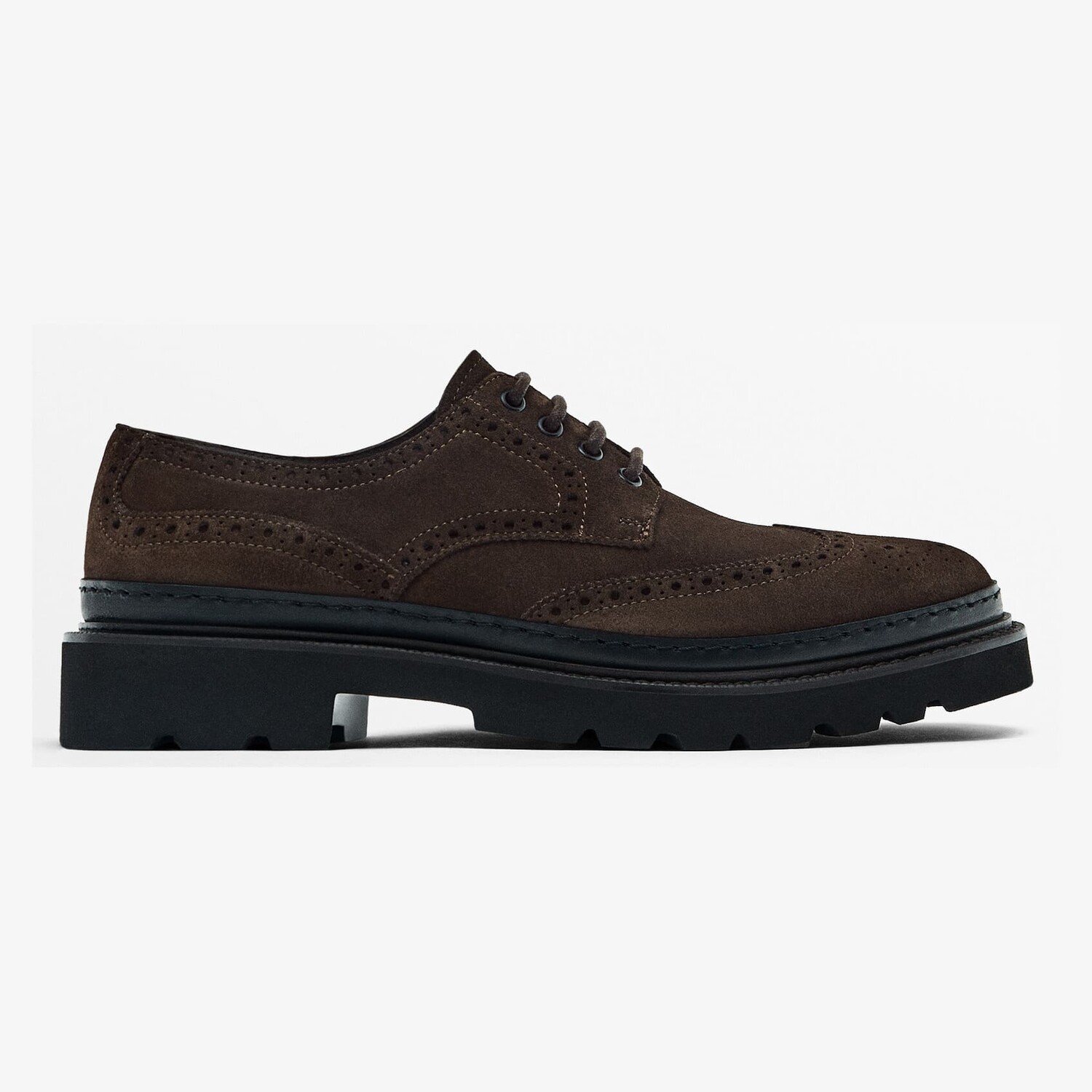 

Туфли Massimo Dutti Split Suede Brogues, коричневый