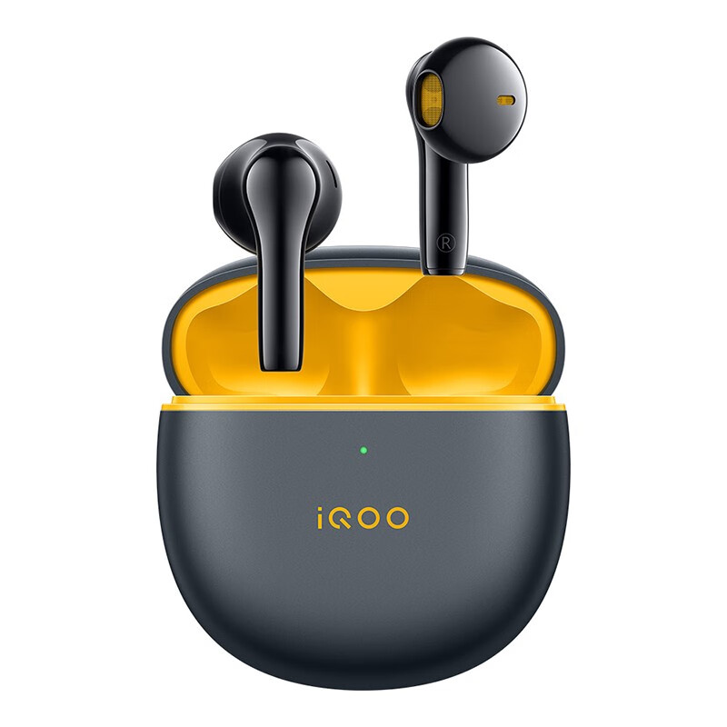 Наушники беспроводные iQOO TWS Air Pro, серый/желтый blackpods pro 2 tws pro gps rename bluetooth earphone pk i500 i100000 i300000 i90000 i900000 air pro 3 tws