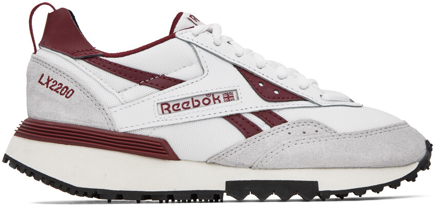 

Бело-бордовые кроссовки LX2200 Reebok Classics
