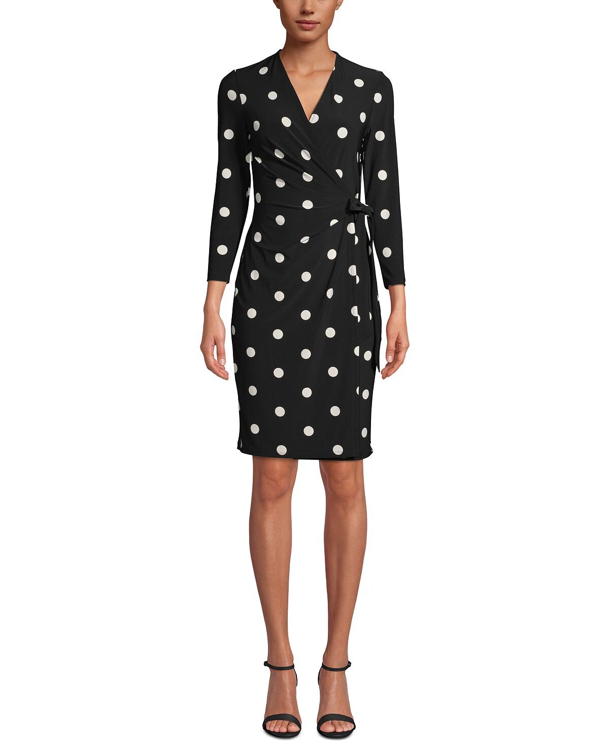 

Платье с запахом и принтом nomad Anne Klein, мульти