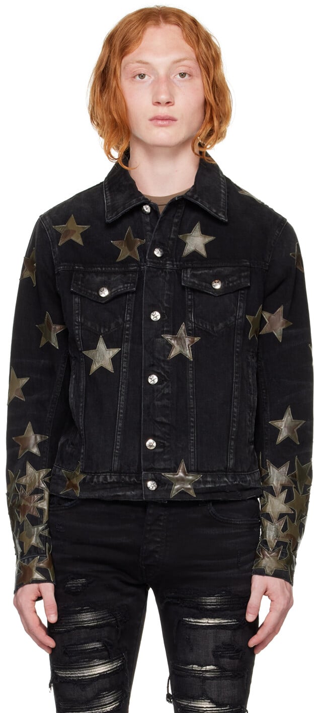 

Черная джинсовая куртка Chemist Trucker AMIRI