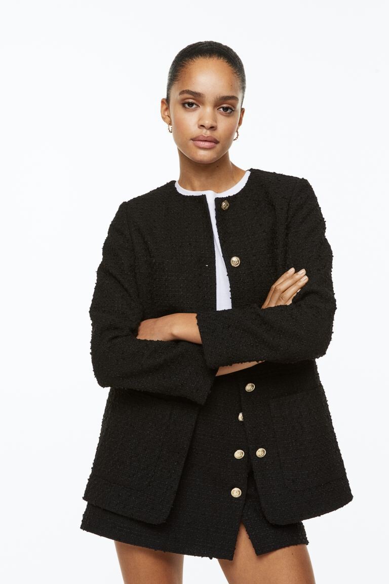 

Жакет из букле H&M, черный