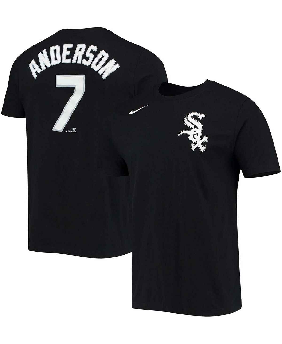 Мужская футболка tim anderson black chicago white sox name number Nike, черный лотт тим блю из уайт сити роман