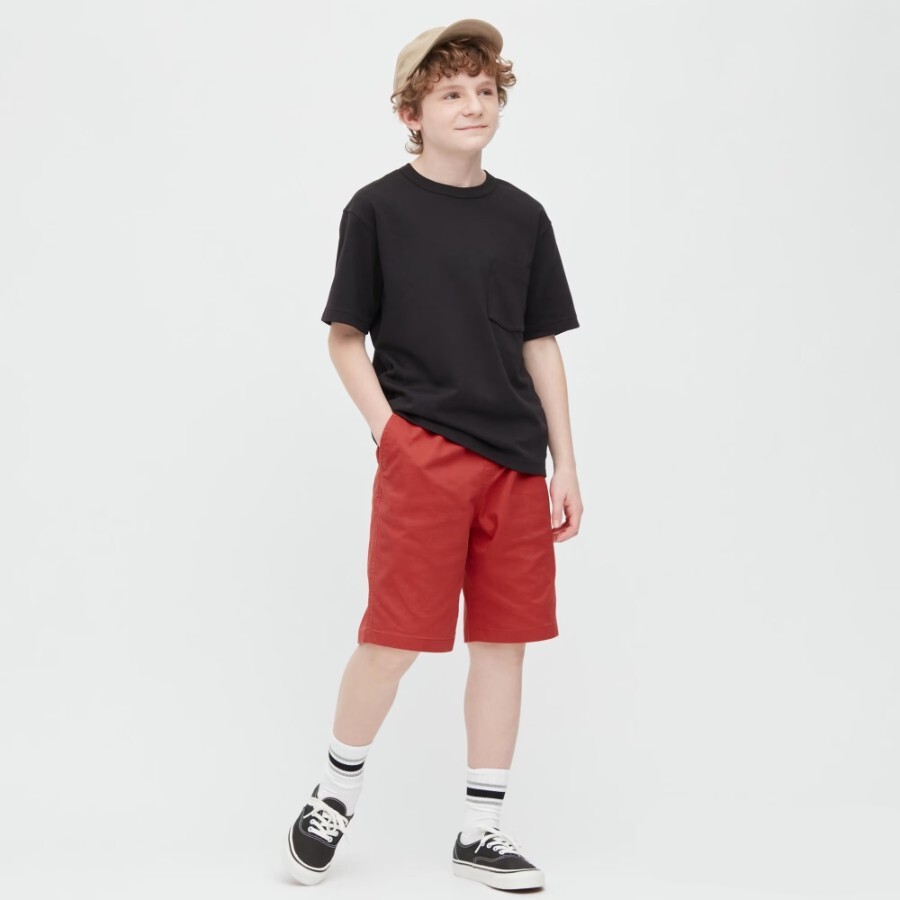 

Шорты Uniqlo Kids Twill Stretch Easy, красный