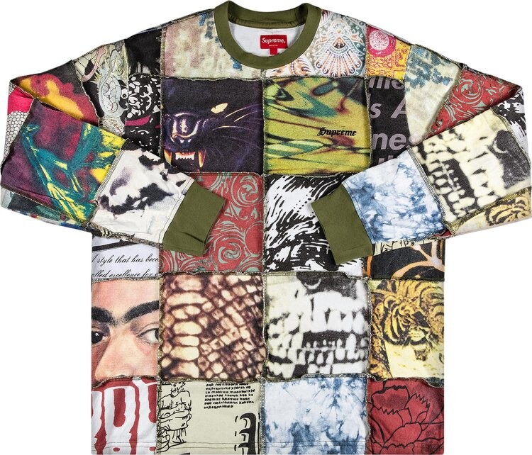 

Лонгслив Supreme Mosaic Patchwork Long-Sleeve Top 'Multicolor', разноцветный