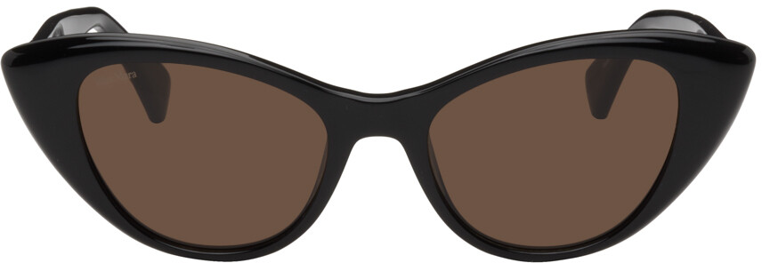 

Черные солнцезащитные очки «кошачий глаз» Max Mara