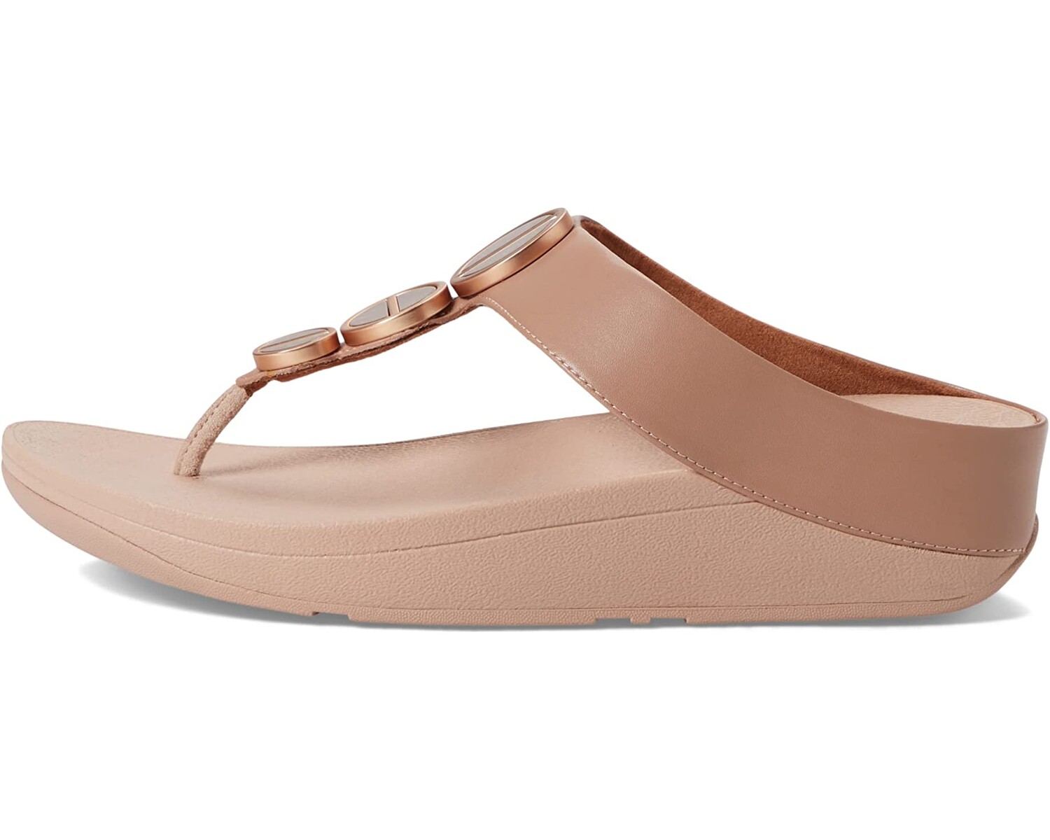 

Сандалии Halo Metallic-Trim Toe Post Sandals FitFlop, бежевый