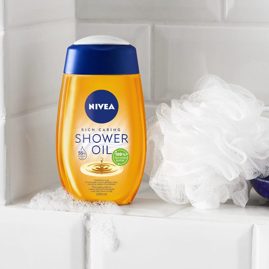 Nivea Масло для душа Rich Caring Shower Oil 200мл – купить по выгодным  ценам с доставкой из-за рубежа через сервис «CDEK.Shopping»