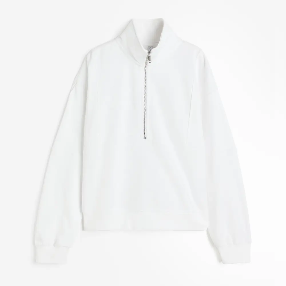 

Свитшот H&M Half-zip, белый
