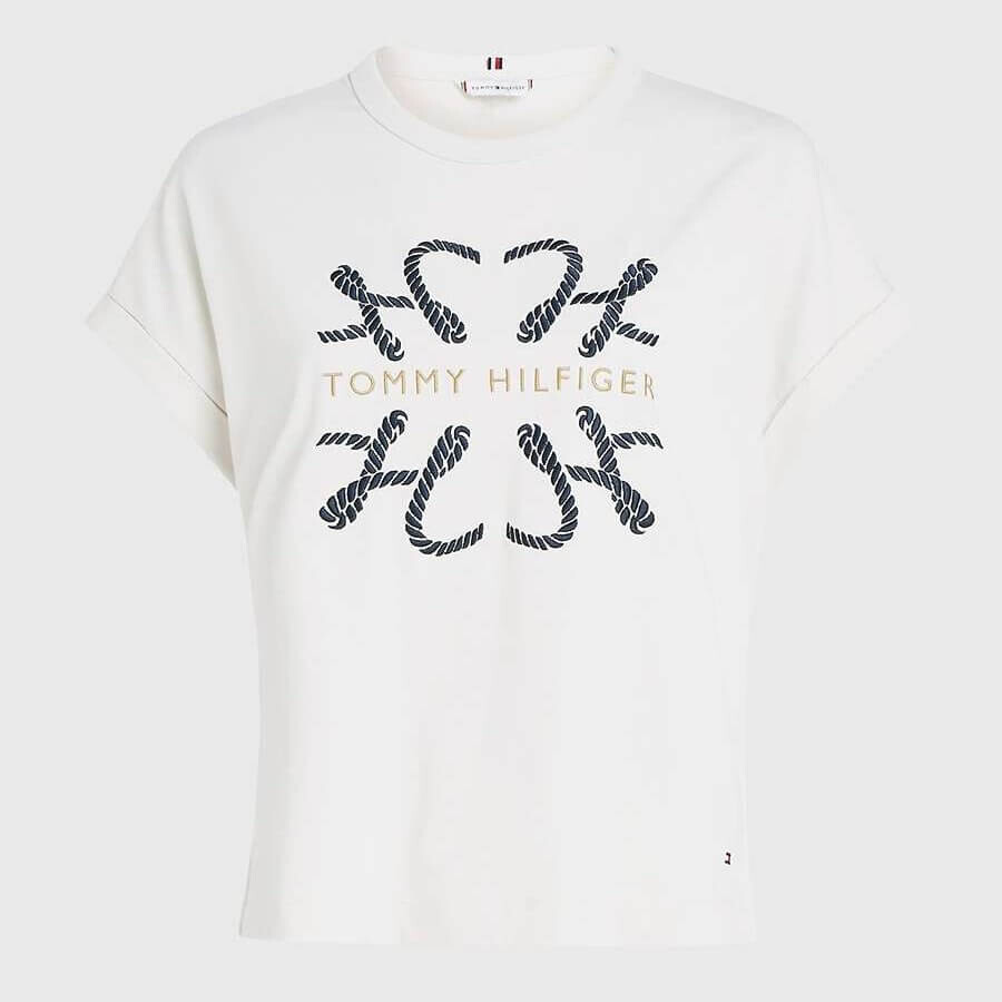 

Футболка Tommy Hilfiger Tonal Monogram, белый