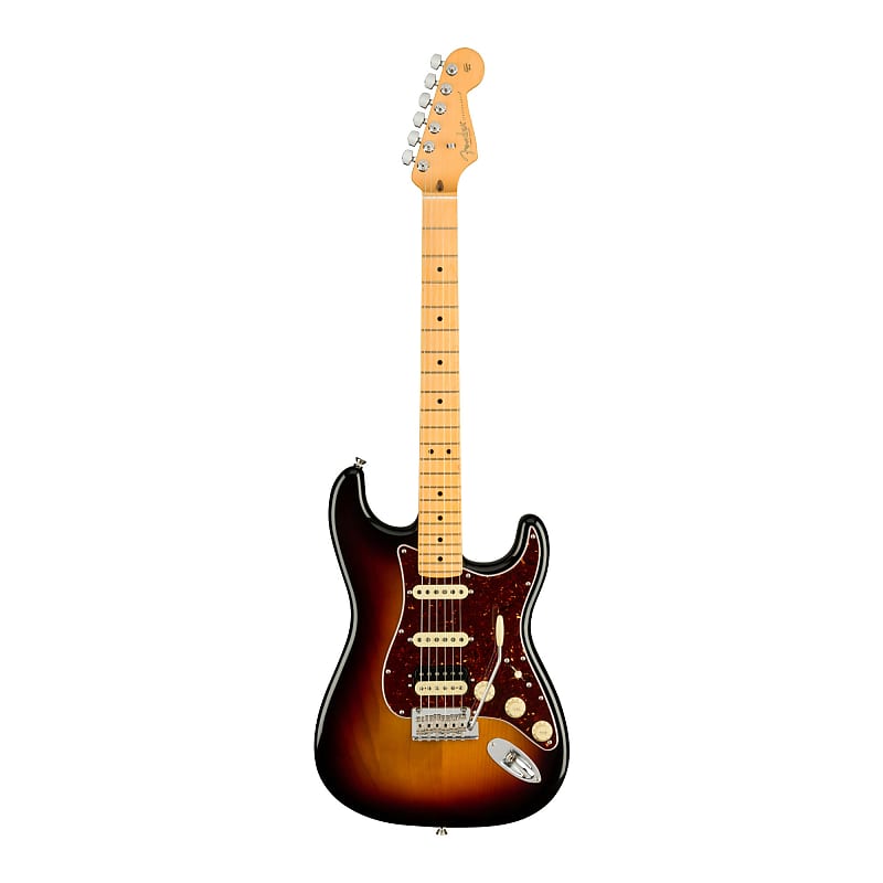 6-струнная электрогитара Fender American Professional II Stratocaster HSS с кленовой накладкой на гриф (праворукая, 3-цветная Sunburst) Fender American Professional II Stratocaster HSS 6-String Electric Guitar