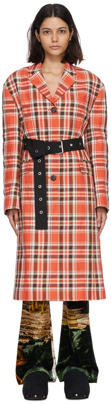 

Красное хлопковое пальто Acne Studios, Красный