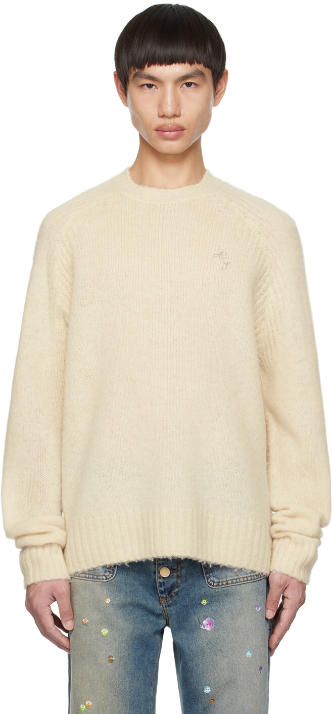 

Бежевый свитер с вышивкой Acne Studios