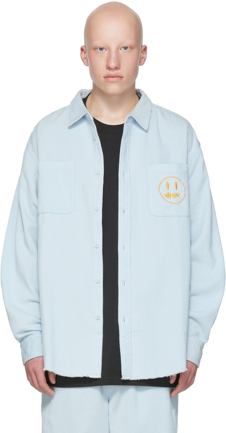 

SSENSE Эксклюзивная синяя рубашка с талисманом drew house