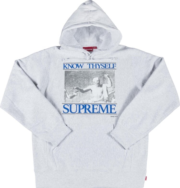 

Толстовка Supreme Know Thyself Hooded Sweatshirt 'Ash Grey', серый