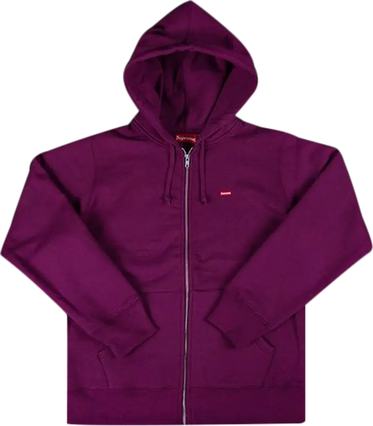 

Толстовка Supreme Small Box Zip Up Sweatshirt 'Plum', фиолетовый