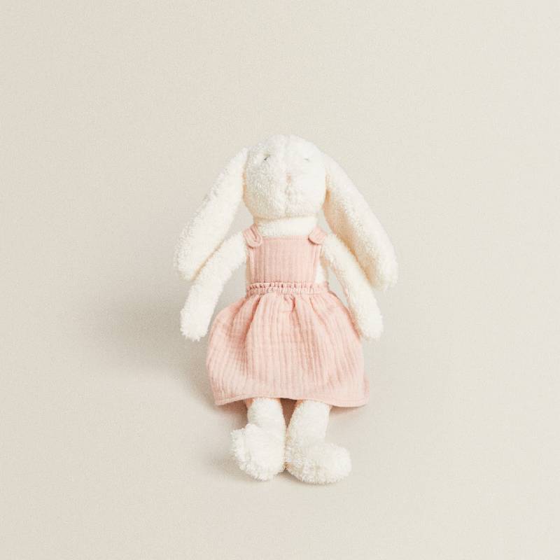 Игрушка мягкая Zara Home Rabbit Soft, бело-розовый мягкая игрушка зайка с соской цвета микс