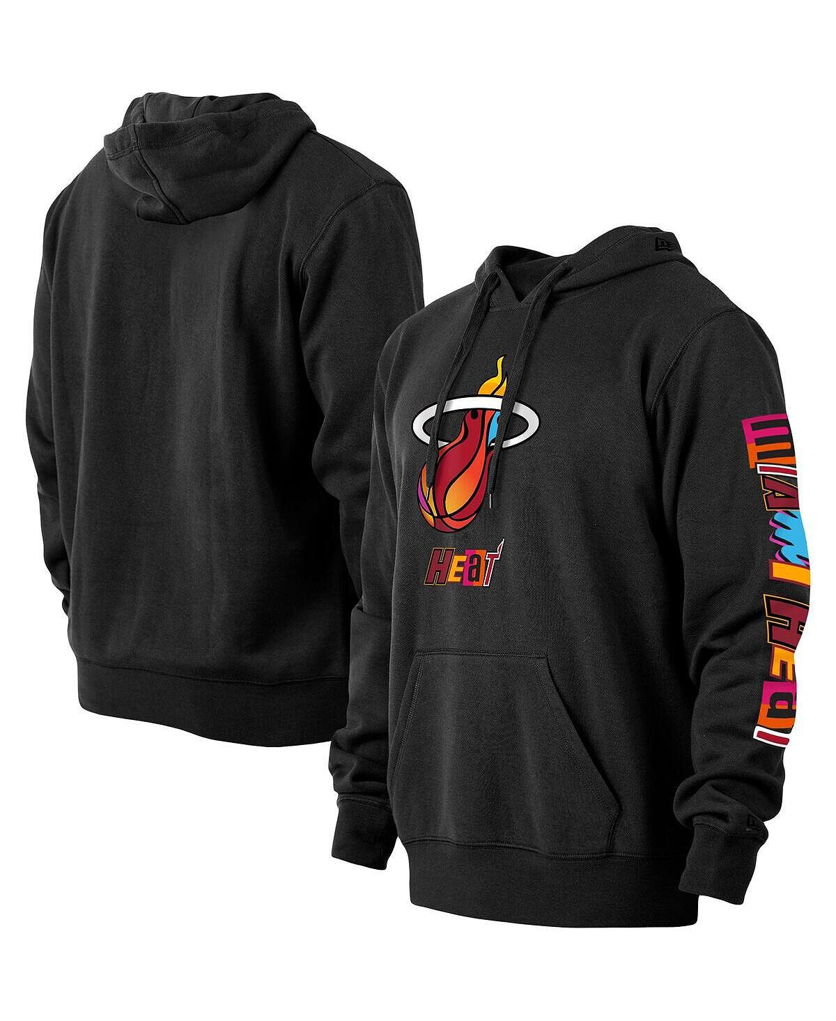 

Мужская черная толстовка с капюшоном miami heat 2022/23 city edition New Era, черный
