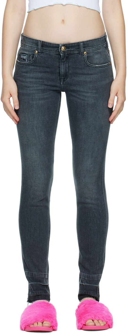

Черные джинсы с бахромой Versace Jeans Couture