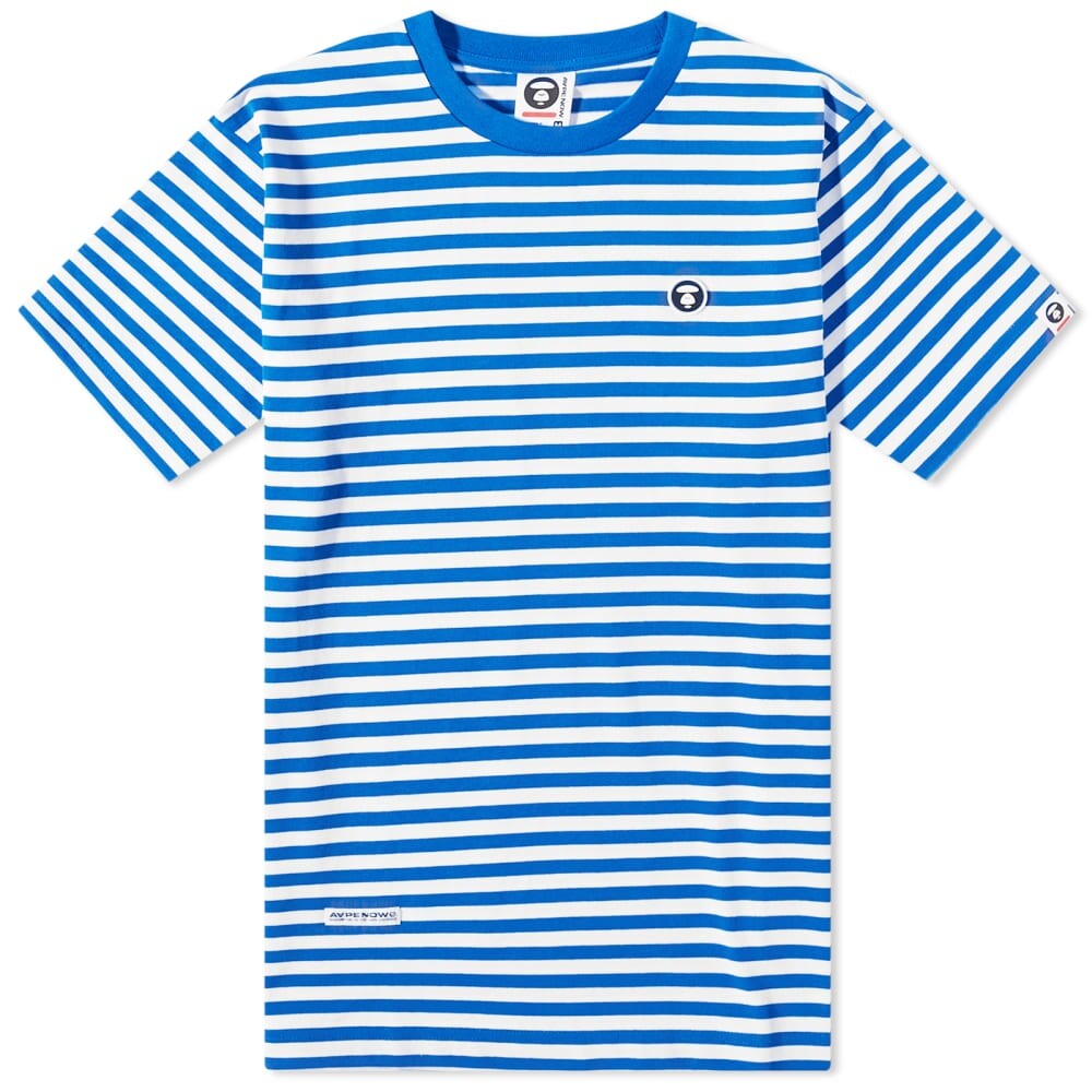

Футболка AAPE Now Stripe Badge Tee, Синий