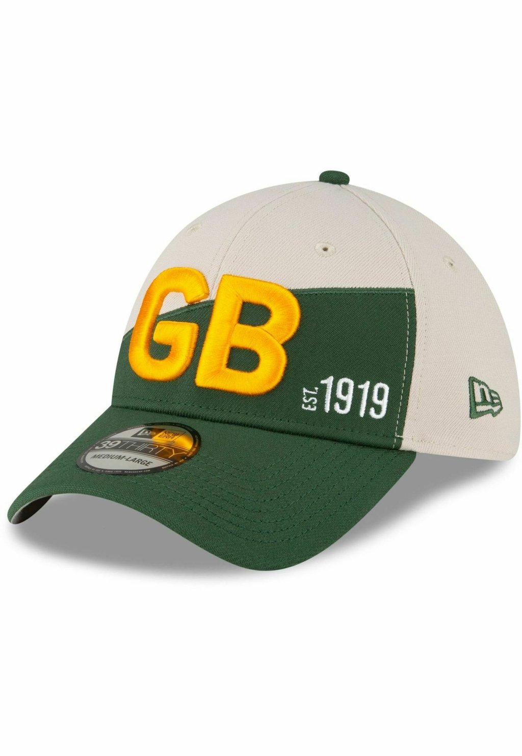 Бейсболка 39THIRTY SIDELINE HISTORIC BAY PACKERS New Era, цвет green/yellow