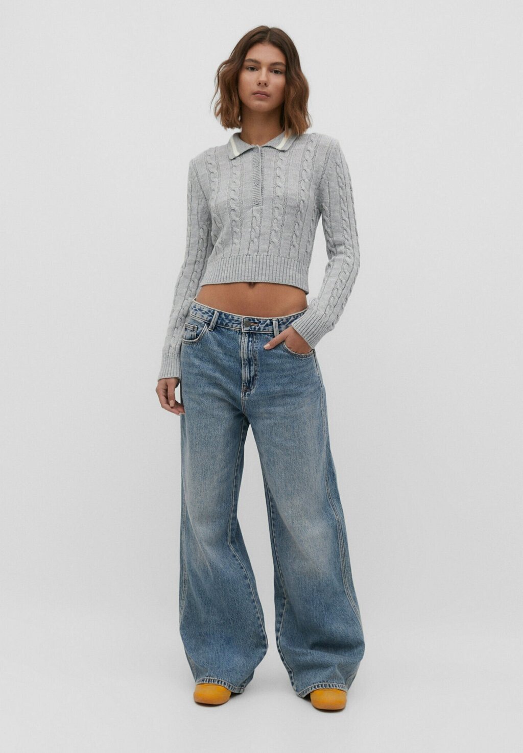

Свитер Cable Stradivarius, цвет grey