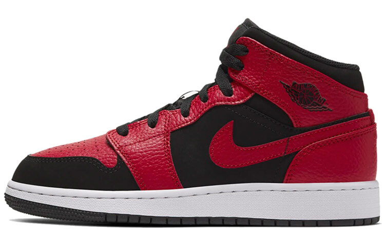 

Air Jordan 1 Mid GS, Черный, красный