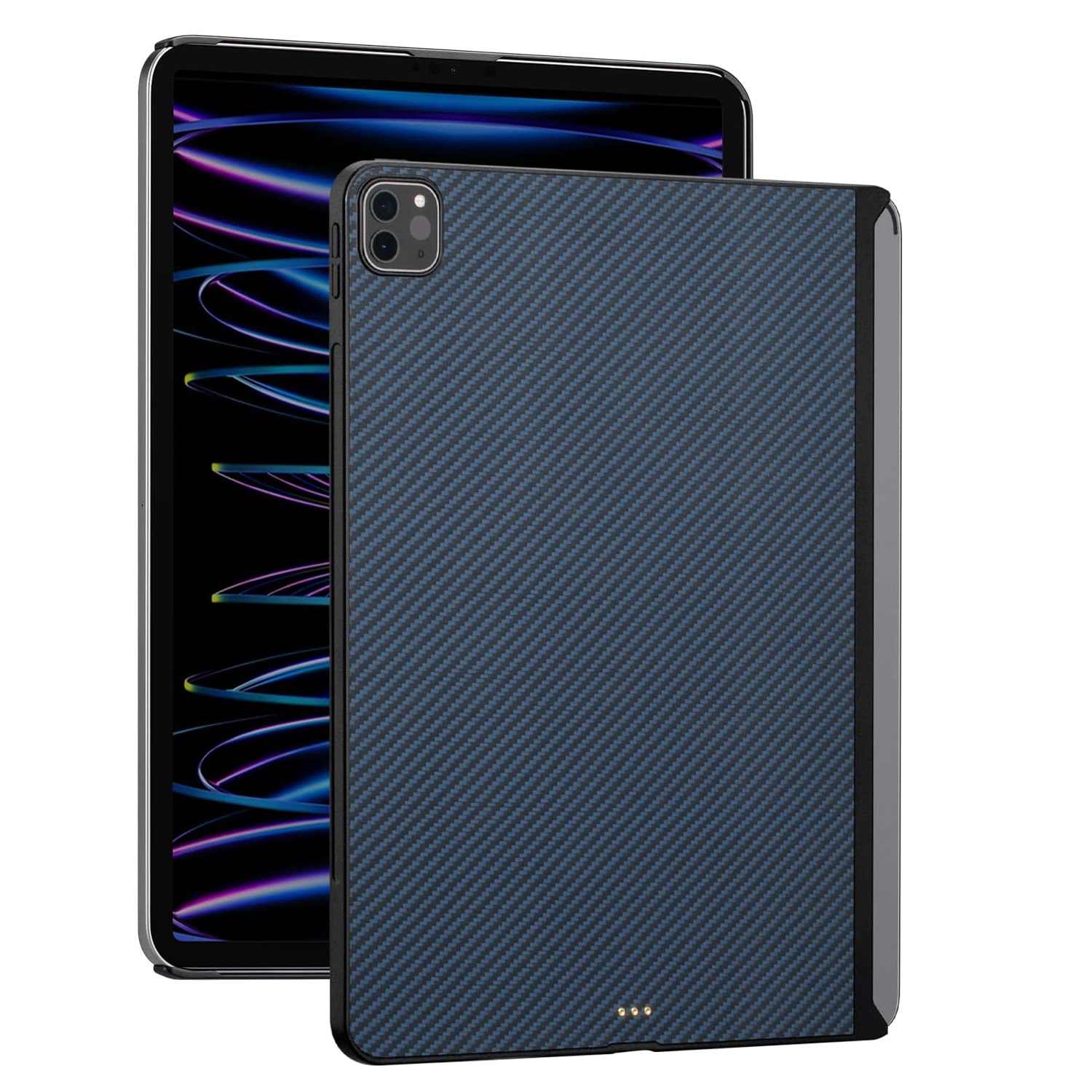 Чехол Pitaka MagEz Case 2 для iPad 11 2021, Black/Blue(Twill) ультратонкий силиконовый чехол накладка для vivo y91c с принтом разноцветные капли