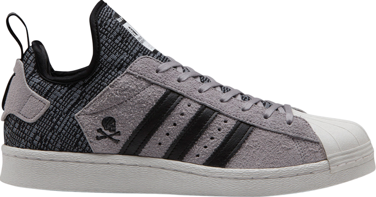 Кроссовки Adidas A Bathing Ape x Neighborhood x Superstar Boost 'Grey Black', серый - фото