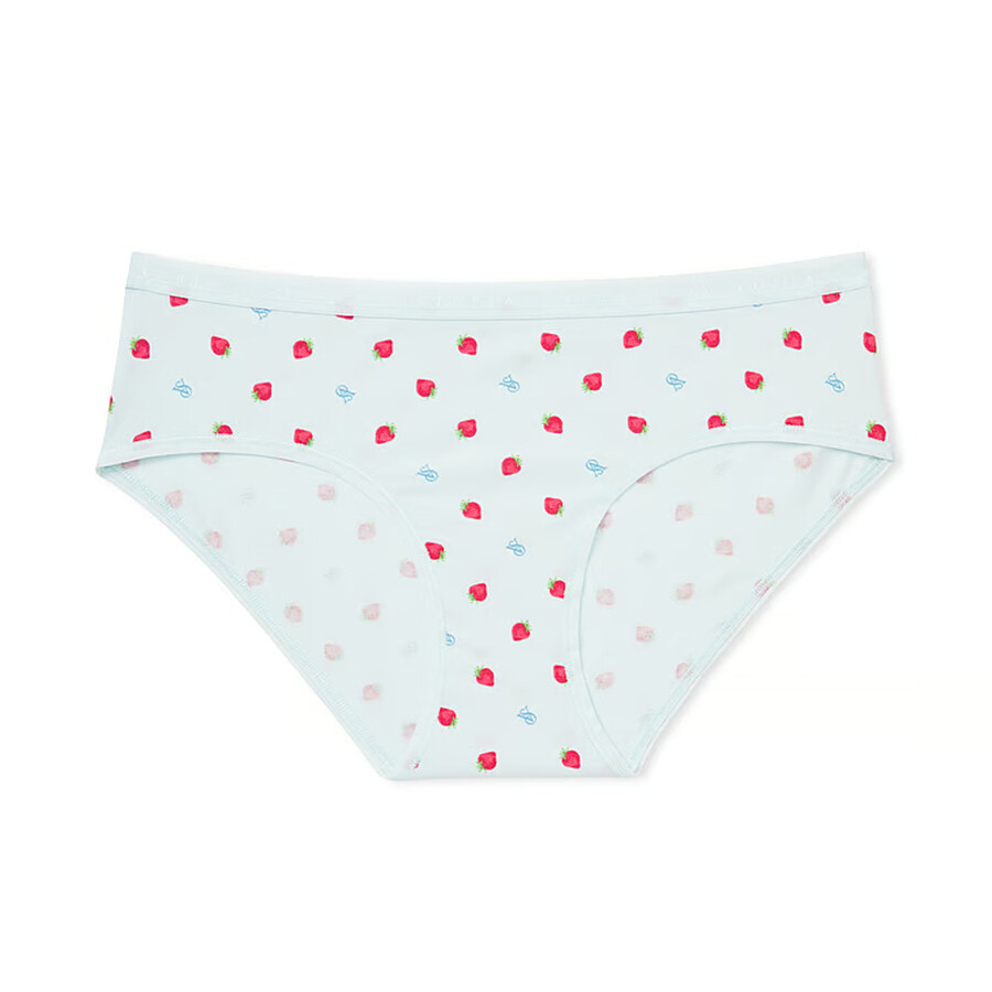

Трусы Victoria's Secret Stretch Cotton Hiphugger Classic, белый/красный