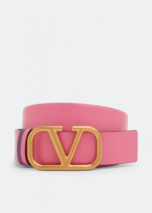 

Ремень VALENTINO GARAVANI VLogo Signature reversible belt, розовый