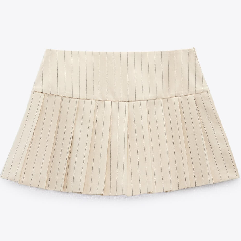 

Юбка Zara Box Pleat, бежевый
