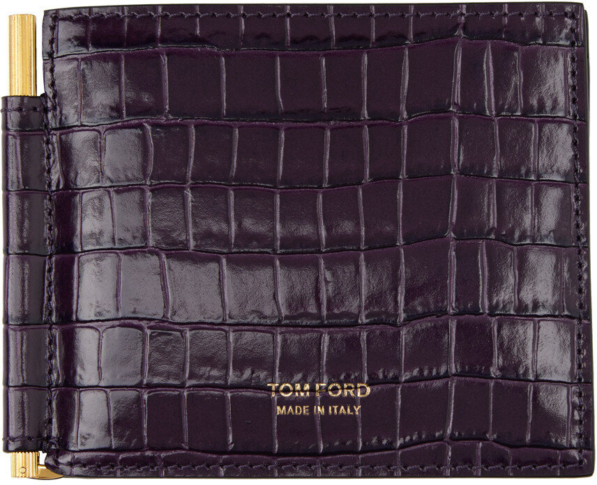 

Фиолетовый держатель для карт с зажимом для денег TOM FORD