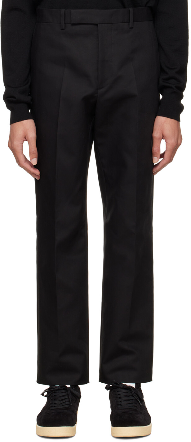 

Черные брюки со складками Jil Sander, Черный