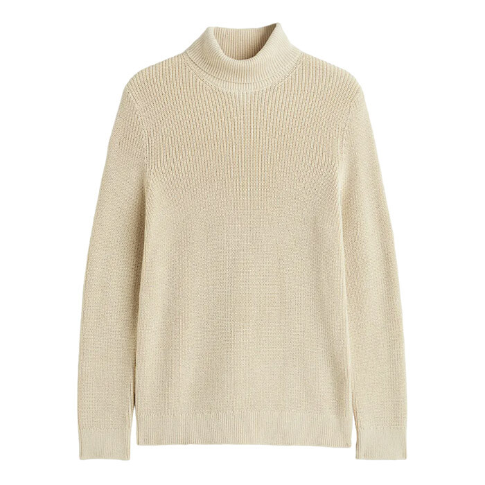 

Свитер H&M Regular Fit Turtleneck, бежевый