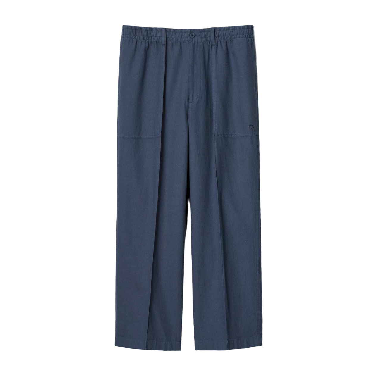 Брюки Uniqlo х JW Anderson Linen Blend Relaxed Fit, темно-синий брюки uniqlo cotton denim relaxed fit синий